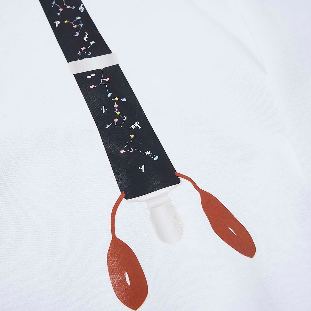 WINGLE ZODIAC SIGN BIG SWEAT SHIRTS【WHITE】