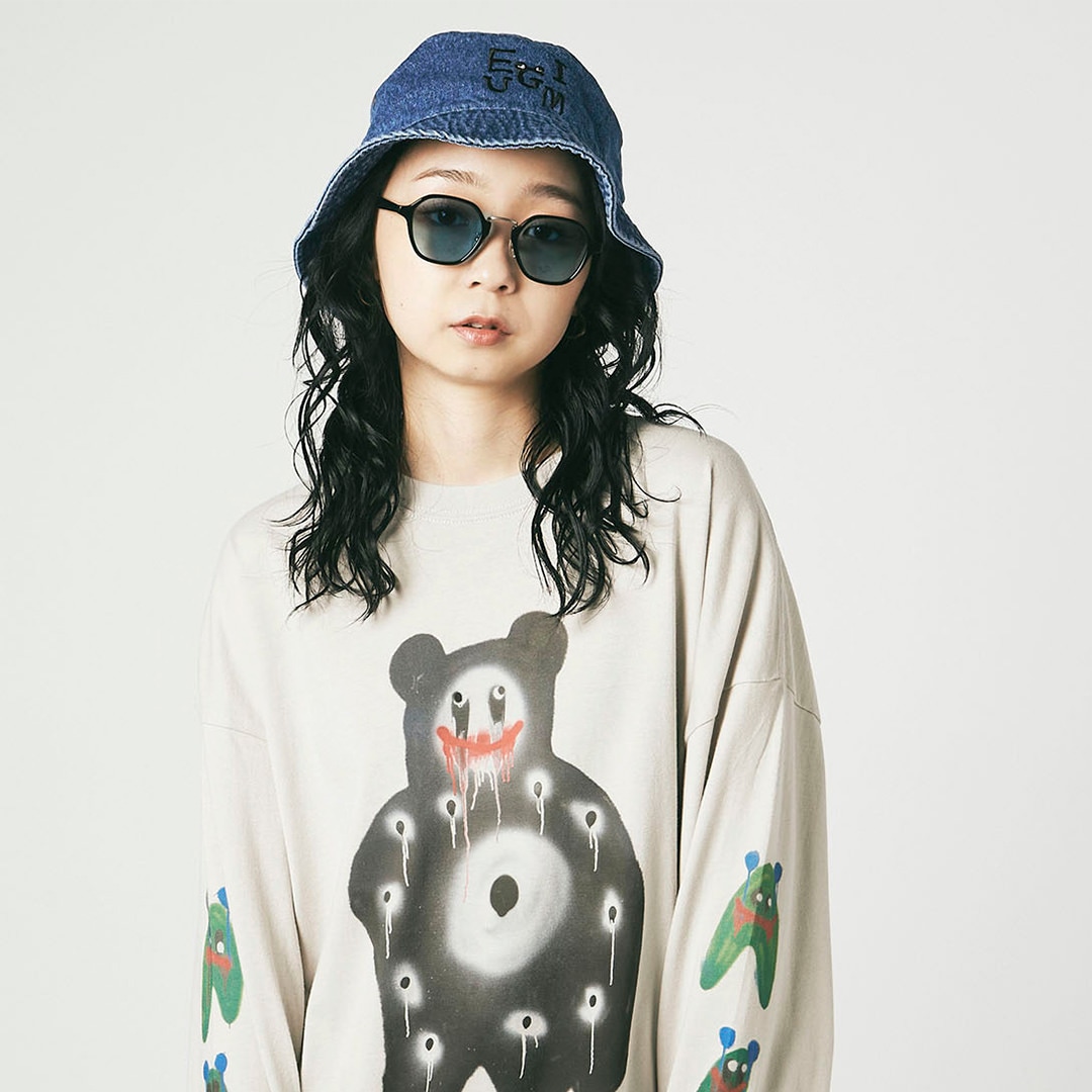 EGUMI SPRAY ART DENIM BUCKET HAT【INDIGO】 | EGUMI | TAKALAKA