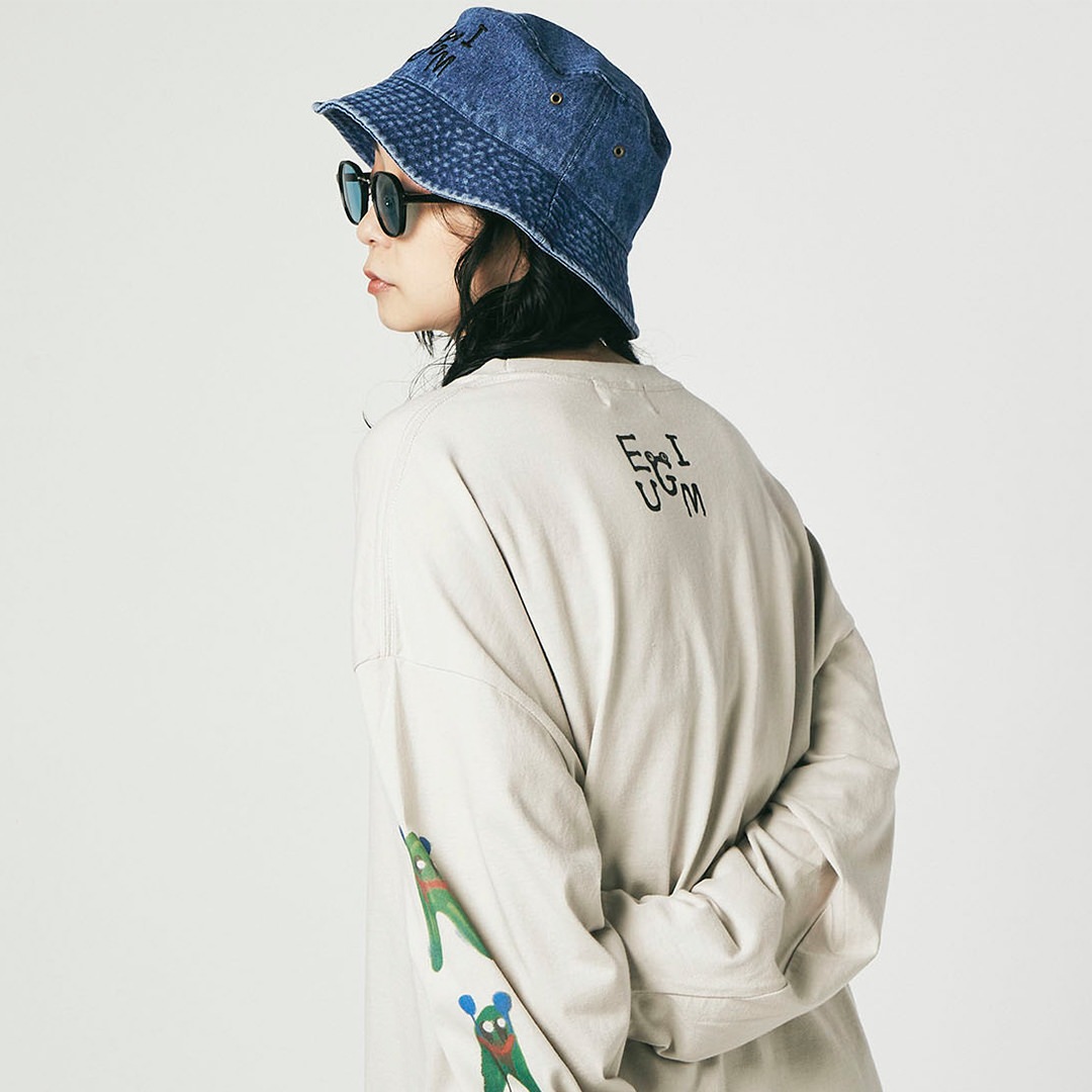 EGUMI SPRAY ART DENIM BUCKET HAT【INDIGO】 | EGUMI | TAKALAKA