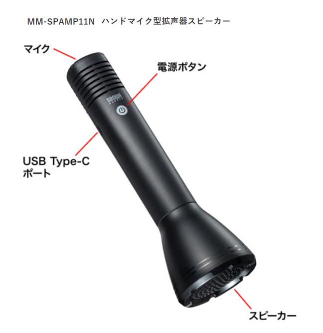 MM-SPAMP11N サンワサプライハンドマイク型拡声器 スピーカー | 田中