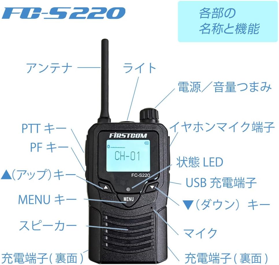 FC-S220 (W) F.R.C. FIRSTCOM ���꾮���ϥȥ�󥷡��С� 2�楻�å� �ϥ󥺥ե꡼/�磻��FM/LED�饤����� 20�����ͥ� / 38���롼���б�