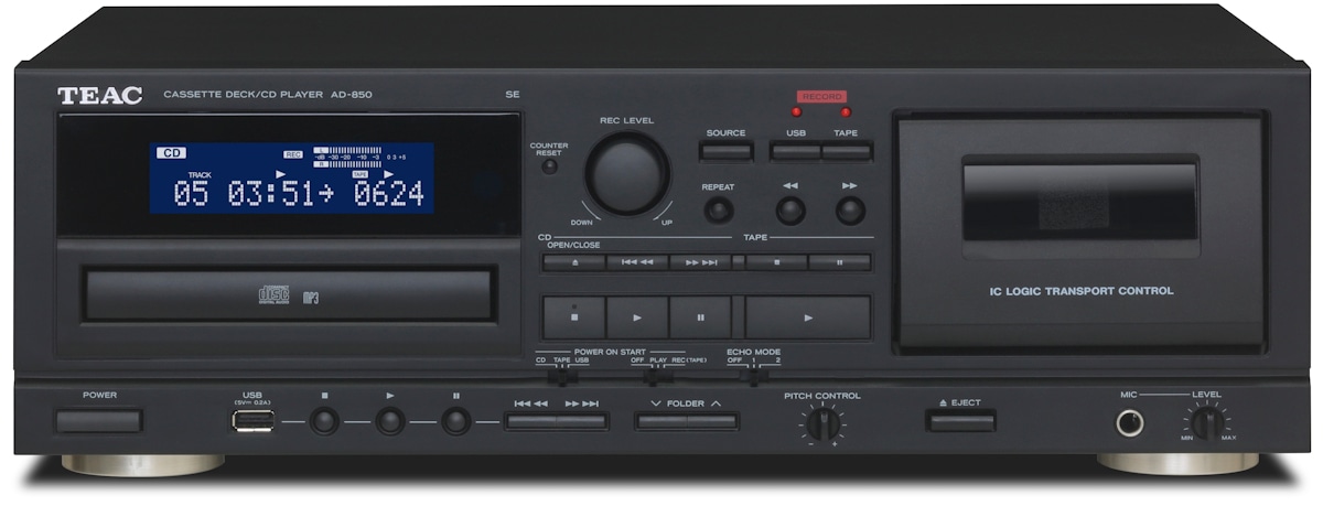 AD-850-SE ブラック カセットデッキ/CDプレーヤー TEAC