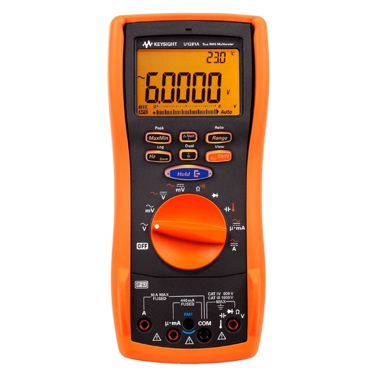 【新品】キーサイト・テクノロジー ハンドヘルド・デジタル・マルチメータ、4 1/2桁、IP67 U1281A