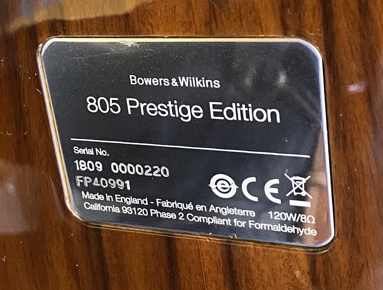 ����ʡ�B&W 805D3 Prestige Edition(FS-805D3��)(��Ȣ�ʤ�)
