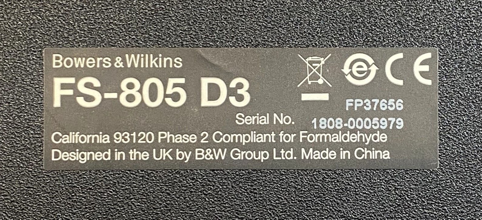 ����ʡ�B&W 805D3 Prestige Edition(FS-805D3��)(��Ȣ�ʤ�)