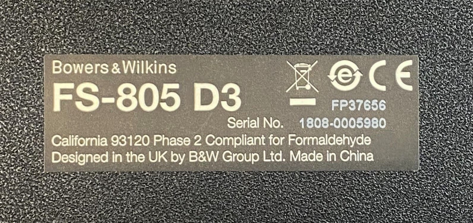 ����ʡ�B&W 805D3 Prestige Edition(FS-805D3��)(��Ȣ�ʤ�)
