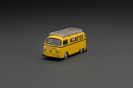 T64S-010-ME1　1/64　Volkswagen Type II (T2) Panel Van Mooneyes　with Roof Rack