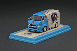 T64-038-MR 1/64 Toyota Hiace Widebody Mr. Men Little Miss 50th Anniversary With metal oil can