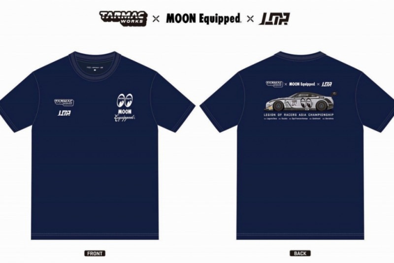 Tarmac Works x MOON Equipped x LOR T-Shirt Navy