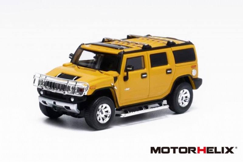 ★予約商品　MOTORHELIX　TK-MD6401AMY　1/64 Hummer H2-SUV　Metallic Yellow