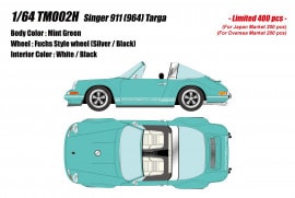 ★予約商品　MakeUp/Titan64　TM002H　1/64 Singer 911 (964) Targa ミントグリーン