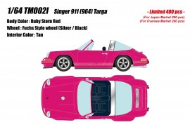 ★予約商品 MakeUp/Titan64 TM002I 1/64 Singer 911 (964) Targa ルビーストーンレッド