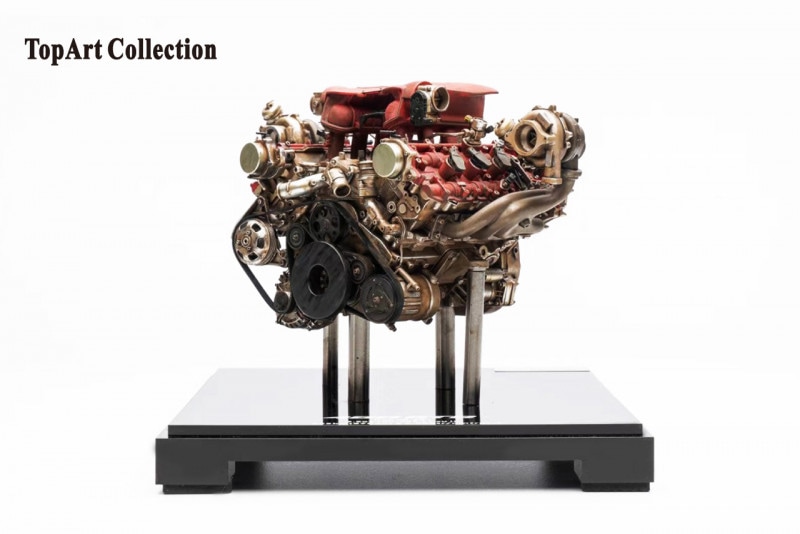 TOPART COLLECTION　TPC-E001A　1/6　488 GTB ENGINE RUSTY