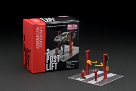 【オンラインショップ限定モデル】 AD-38375MJ 1/64 2 Post Lift Red, MIJO Exclusives