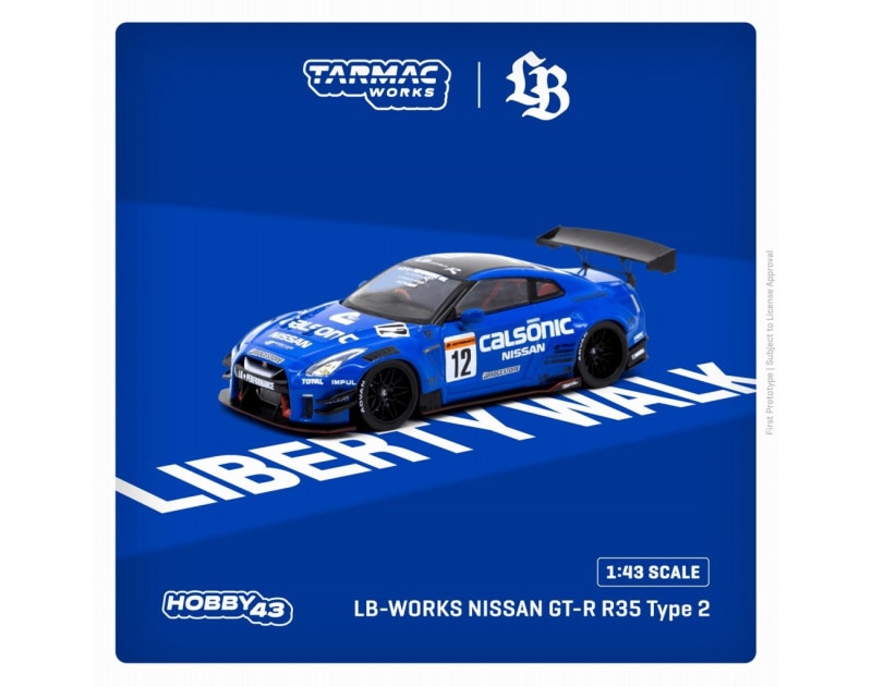 ※発売中止※　TARMACWORKS　T43-019-CAL　1/43　LB-WORKS NISSAN GT-R R35 type 2 Calsonic