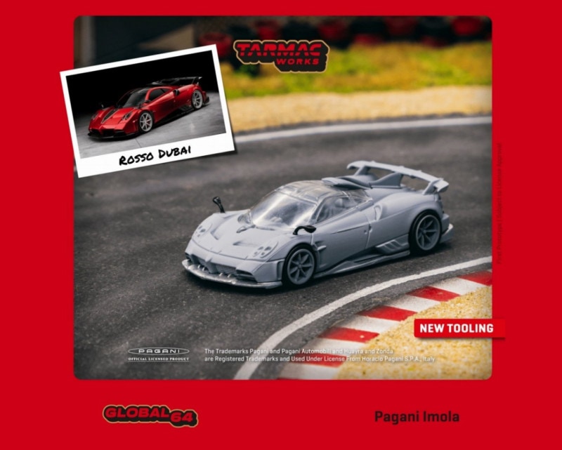 TARMACWORKS　T64G-TL046-RE　1/64　Pagani Imola Rosso Dubai