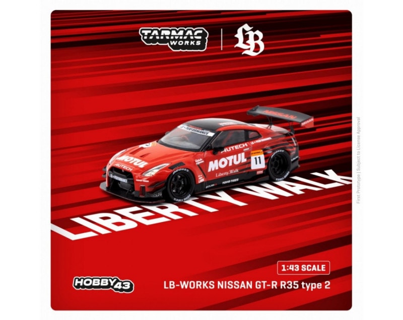 ※発売中止※　TARMACWORKS　T43-019-MOT　1/43　LB-WORKS NISSAN GT-R R35 type 2 Motul