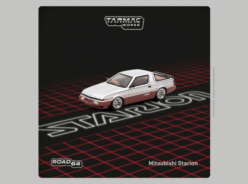 TARMACWORKS　T64R-055-GRE　1/64　Mitsubishi Starion Silver / Dark Red