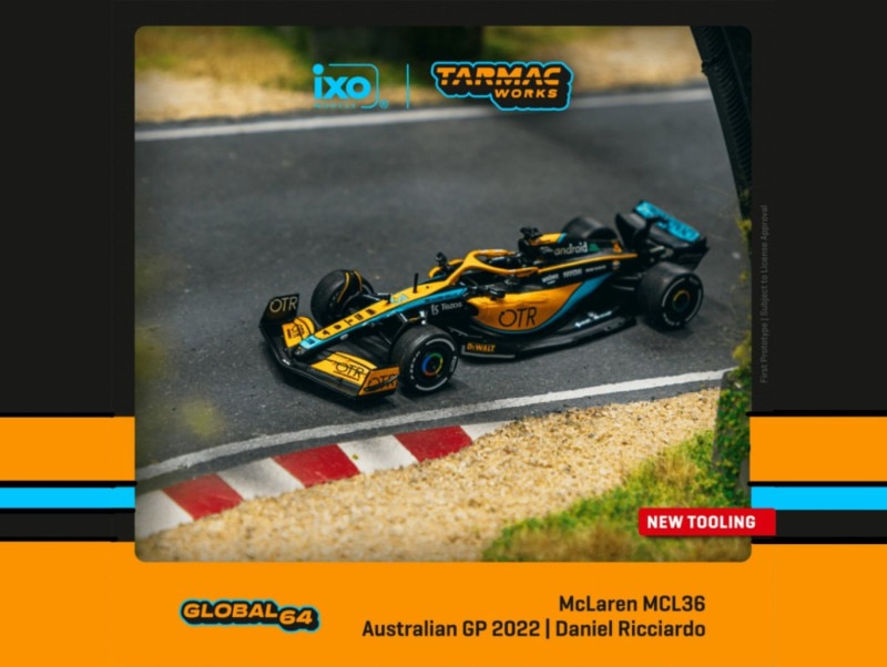 TARMACWORKS　T64G-F041-DR1　1/64　McLaren MCL36 Australian Grand Prix 2022