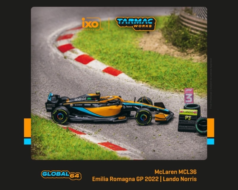 TARMACWORKS　T64G-F041-LN1　1/64　McLaren MCL36 Emilia Romagna Grand Prix 2022