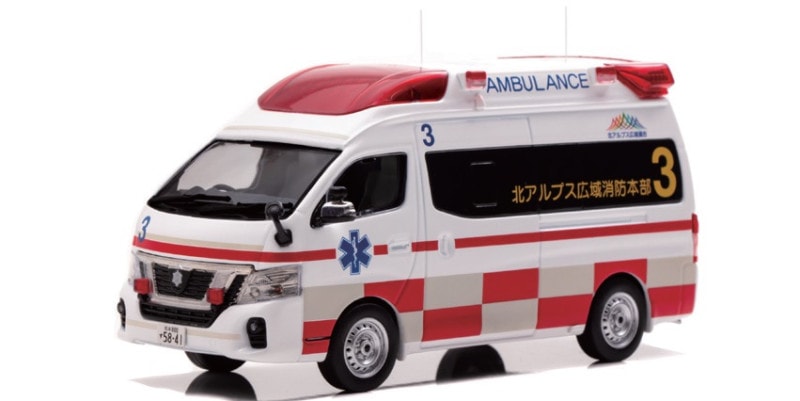 ★予約商品　CARNEL　CN432203　1/43　日産 パラメディック 2022 長野県北アルプス広域消防本部高規格救急車 *限定500台