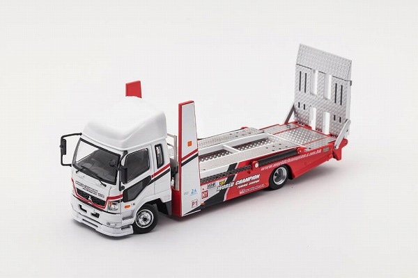 ★予約商品　ゲインコーププロダクツ　KS032-315　1/64　三菱 Fuso トラック - ダブルデッカートレーラー / Wei Chuan トレーラーデコレーション ホワイト/レッド