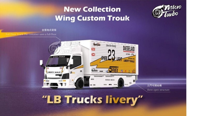 ★予約商品　PEAKO　MT6404B4　1/64　ウイング カスタム トラック ”LB-WORKS Trucks