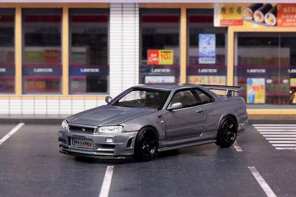 ★予約商品　MOTORHELIX　M63422A　1/64　日産 スカイライン GTR R34 (NISMO) CRS VER. ガンメタリック