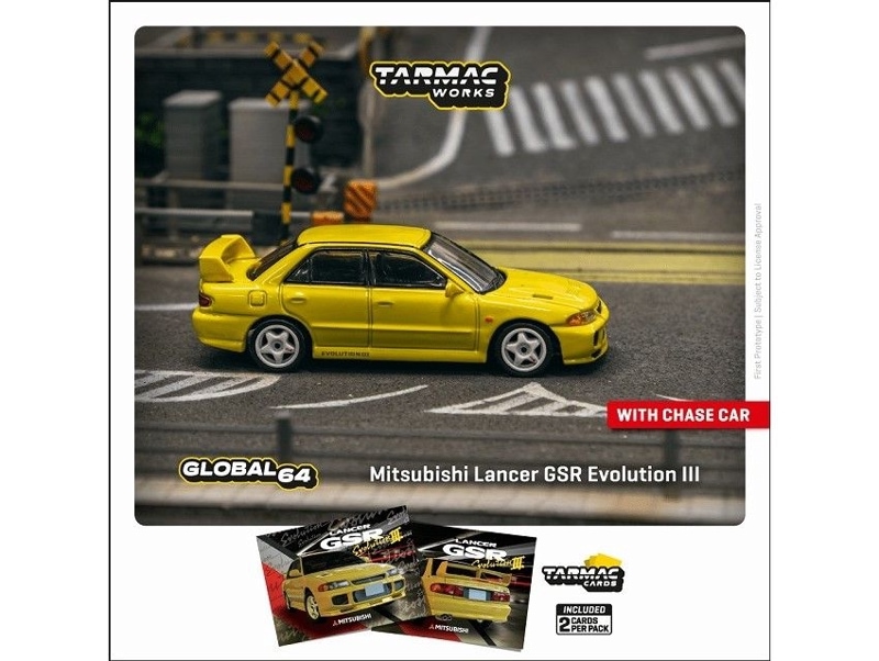 ターマックワークス　T64G-050-YL　1/64　Mitsubishi Lancer GSR Evolution III Yellow