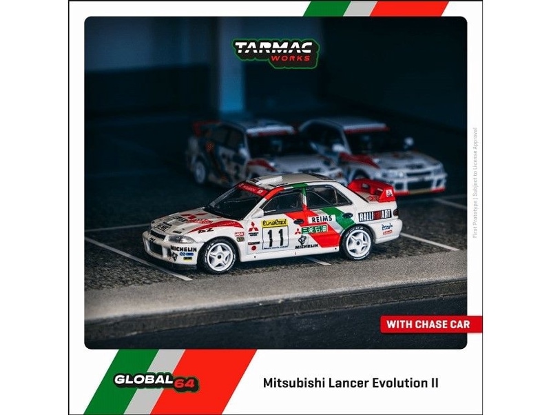 ターマックワークス　T64G-049-95MCR11　1/64　Mitsubishi Lancer Evolution II Rallye Monte-Carlo 1995