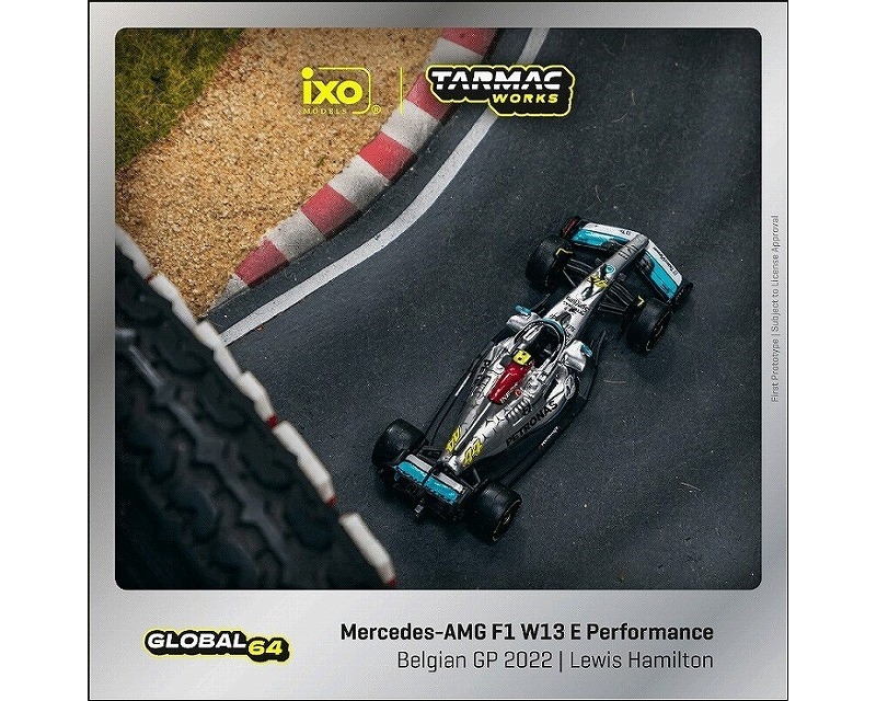 ターマックワークス　T64G-F044-LH3　1/64　Mercedes-AMG F1 W13 E Performance Belgian Grand Prix 2022 Lewis Hamilton