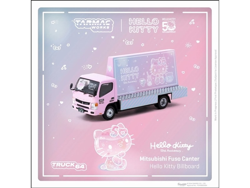 ターマックワークス　T64T-TL002-HK　1/64　Mitsubishi Fuso Canter Hello Kitty Billboard