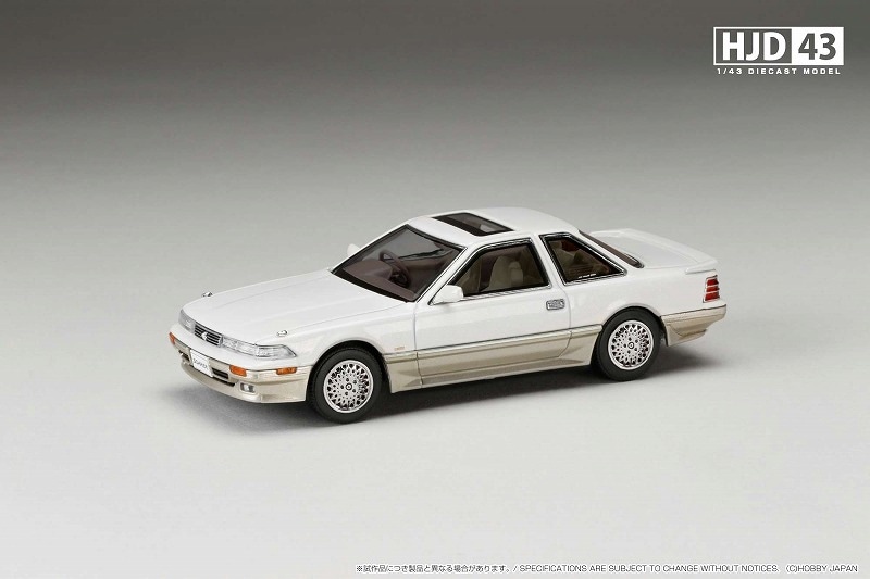 ★予約商品　HJD43　HJD432001CW　1/43　トヨタ ソアラ 3000 TWINCAM 24 GT-LIMITED AIR SUSPENSION (MZ21) 1988 クリスタルホワイトトーニング Ⅱ