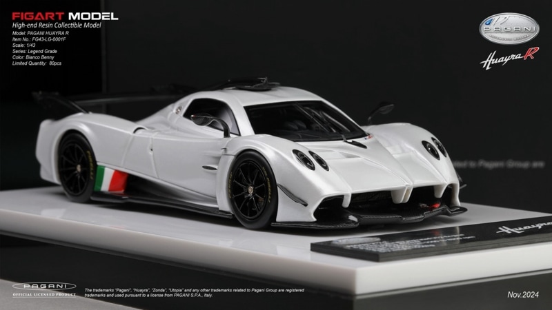 FIGART MODEL　FG43-LG-0001F　1/43　Pagani Huayra R Bianco Benny