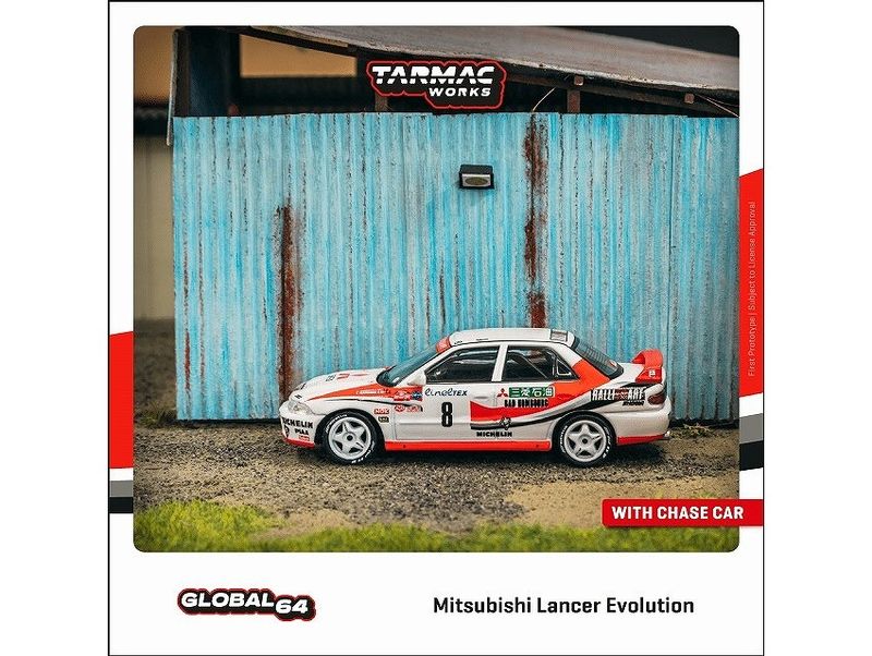 ★予約商品　ターマックワークス　T64G-048-93MCR08　1/64　Mitsubishi Lancer Evolution Rallye Monte-Carlo 1993 K. Eriksson /  S. Parmander
