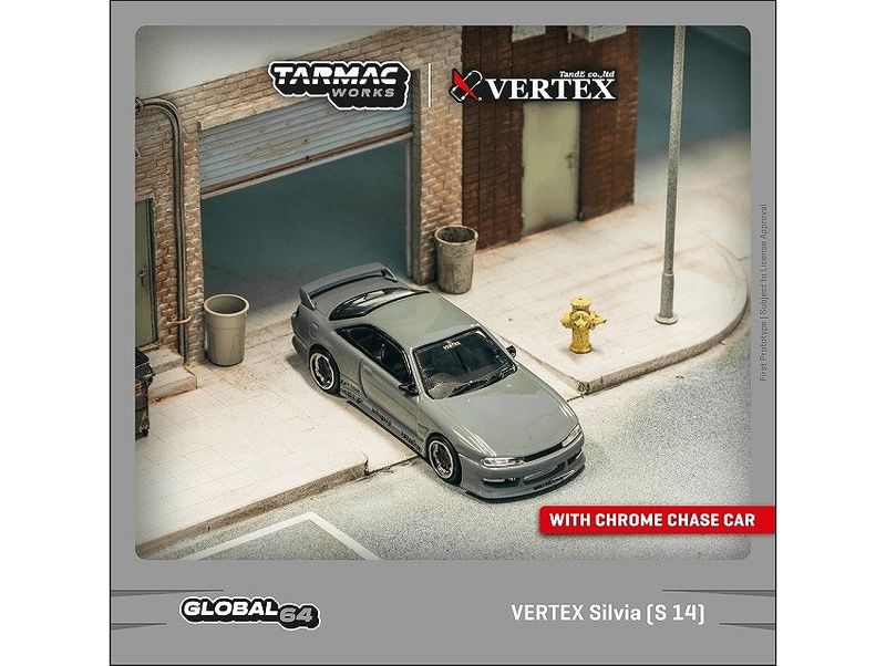 ★予約商品　ターマックワークス　T64G-018-GY　1/64　VERTEX Silvia (S 14) Grey