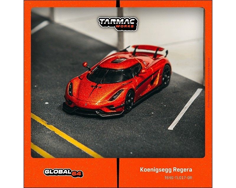 ★予約商品　ターマックワークス　T64G-TL017-OR　1/64　Koenigsegg Regera  Orange Metallic / Black Stripes