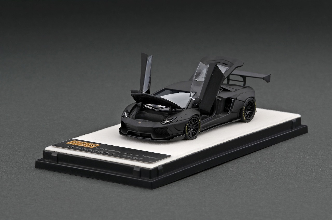 PGM-640402-1　1/64　LB LP700 Matte Black (1/64 Scale）※フル開閉機能付