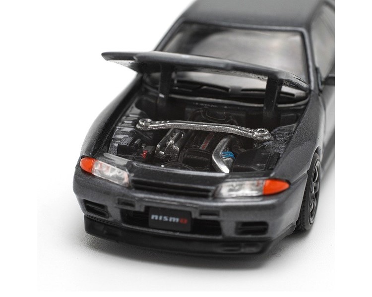 ★予約商品　POP RACE　PR640101　1/64　GT-R R32 GUN GREY METALLIC