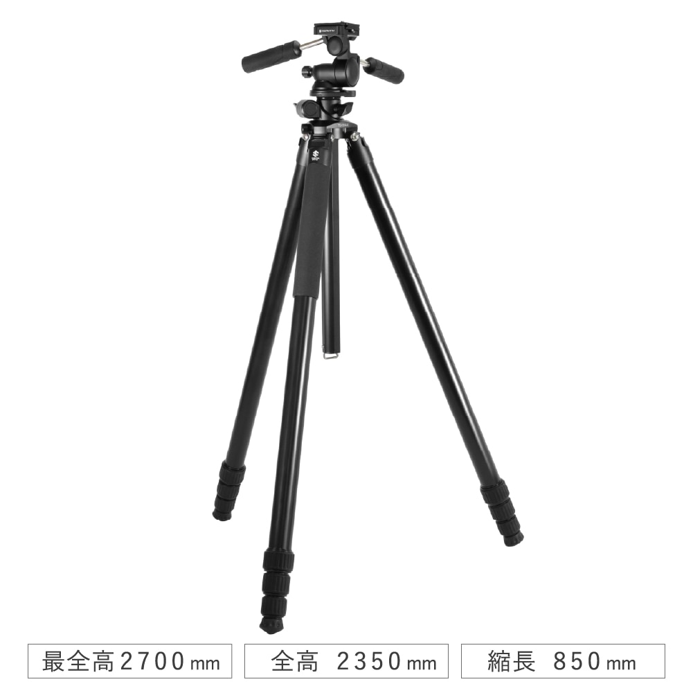 TSA324AJ+HA03WJ 大型アルミ4段システマティック三脚3WAY雲台セット