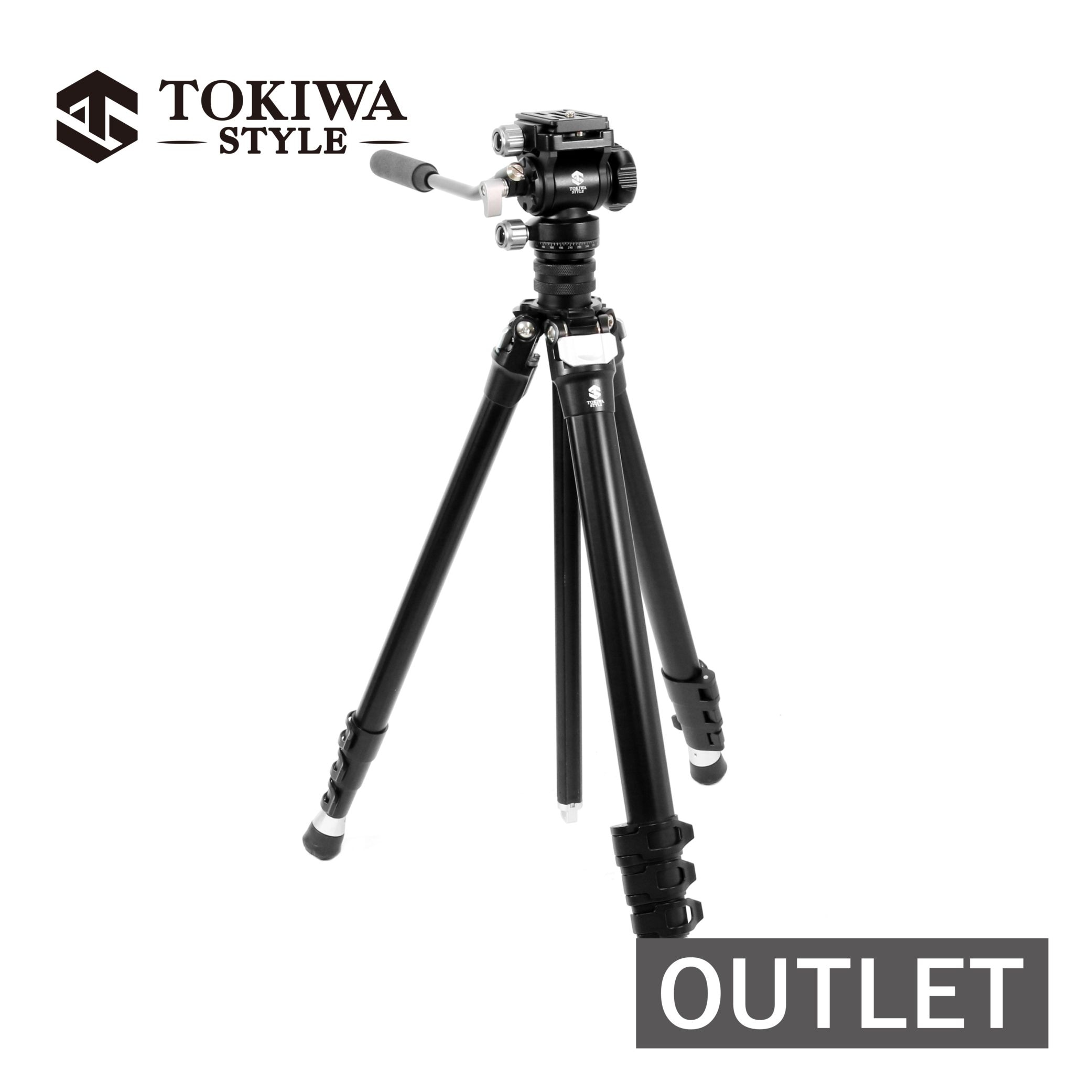 【アウトレット品】TA304AS＋VA42S アルミ4段三脚ビデオ雲台セット