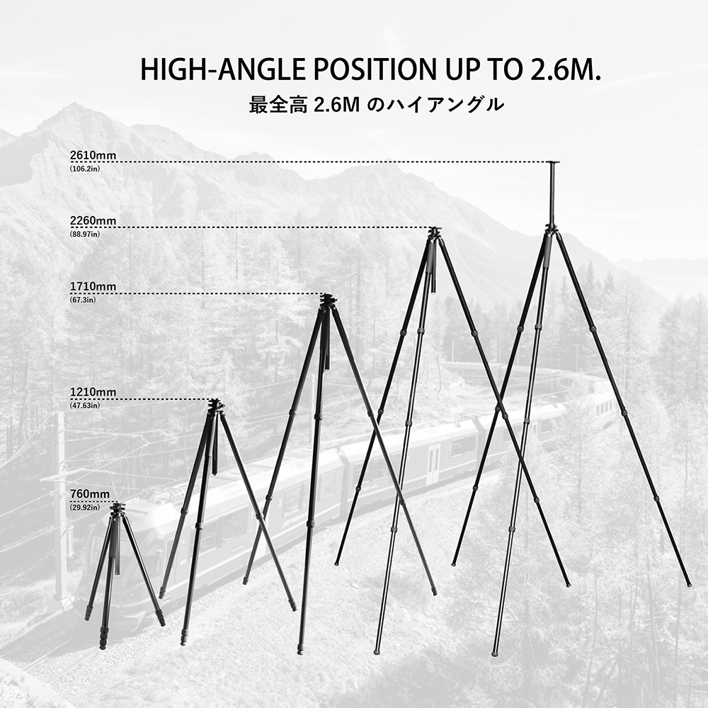 TSA324AJ 大型アルミ4段システマティック三脚