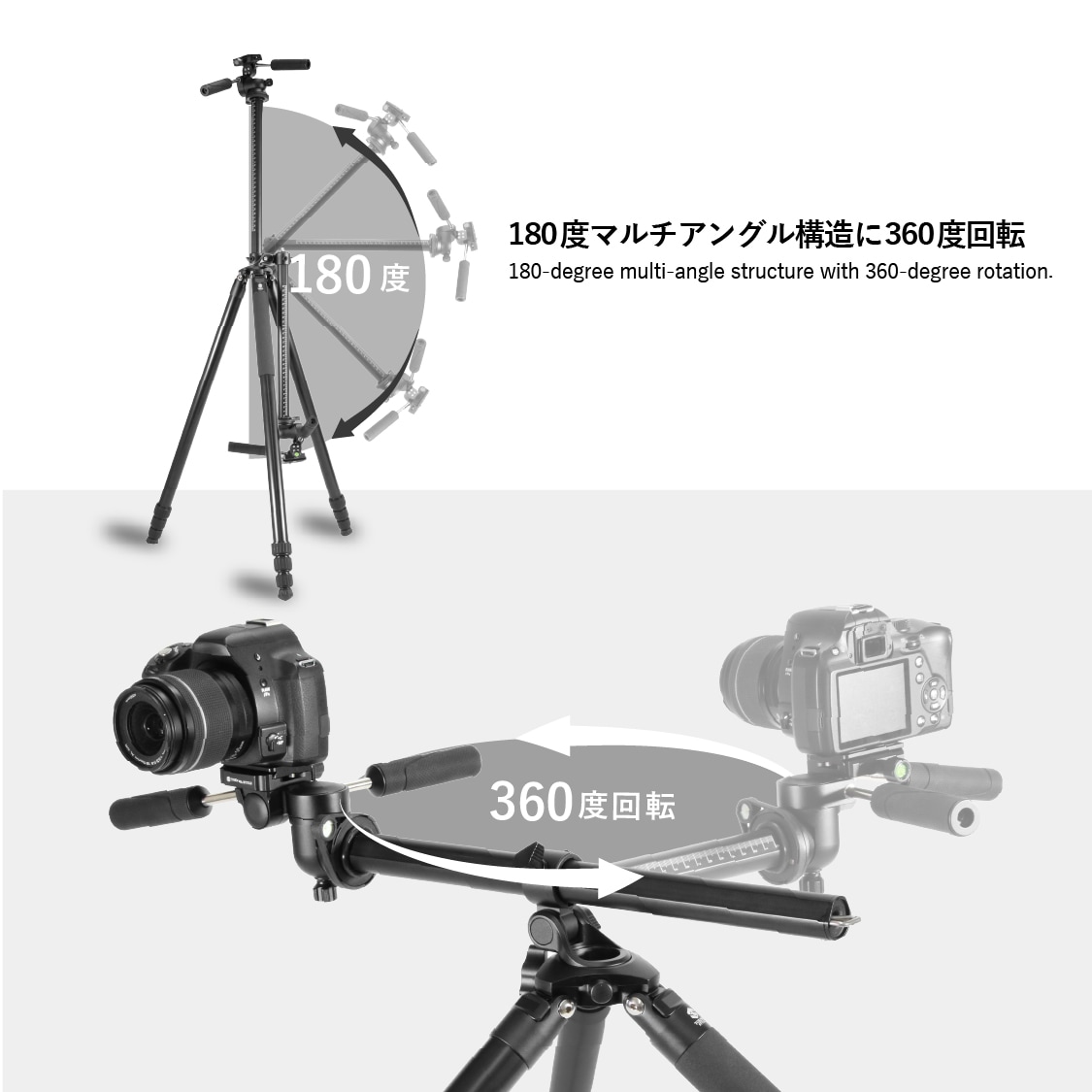 TSA324AJ+HA03WJ 大型アルミ4段システマティック三脚3WAY雲台セット