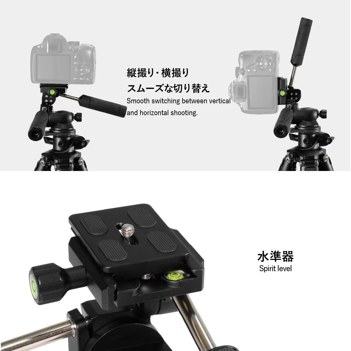 TSA324AJ+HA03WJ 大型アルミ4段システマティック三脚3WAY雲台セット