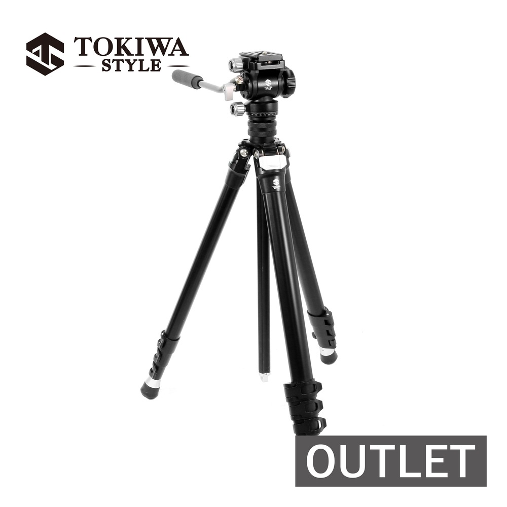 【アウトレット品】TA304AS＋VA42S アルミ4段三脚ビデオ雲台セット