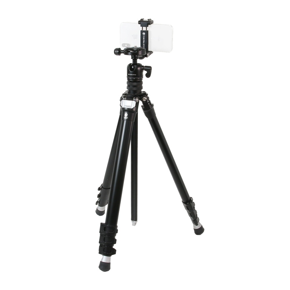【アウトレット品】TA304AS＋BA38ADS アルミ4段三脚スマホアダプター付雲台セット