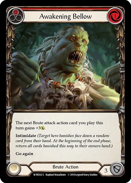 【EN】[Brute] Awakening Bellow/群れの狩り (赤)「C」〔WTR-1st032〕