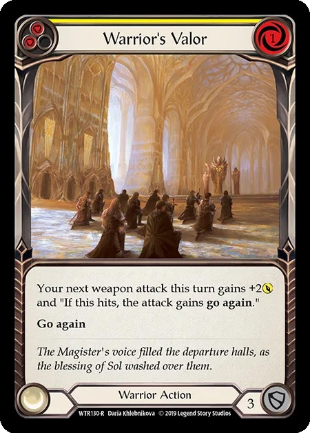 【EN】[Warrior] Warrior's Valor (黄)「R」〔WTR-1st130〕