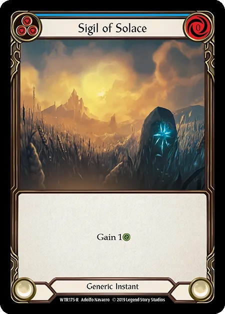 【EN】《Rainbow Foil》[Generic] Sigil of Solace/癒しの印 (青)「R」〔WTR-1st175〕