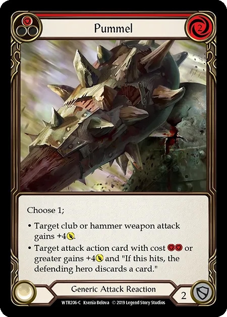 Pummel 殴打 プロモ RF 2枚 未使用 FAB375 FaB 英語版 EN】《Rainbow Foil》[Generic] Pummel/殴打 (赤)「P」〔FAB375